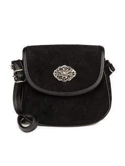 Trachtentasche TA3000 Veloursleder, Schwarz