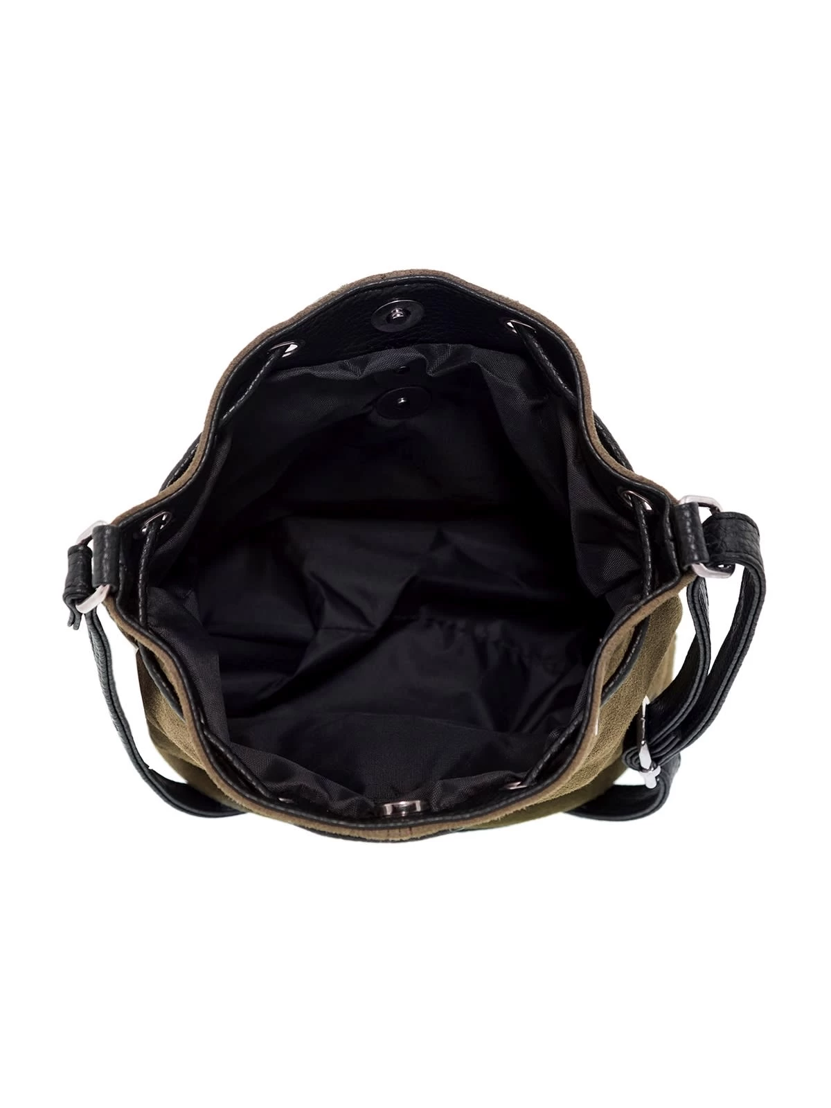 Wildlederbeutel TA30210 Mit Metallherz, Grau Braun 4 Wildlederbeutel TA30210 Mit Metallherz, Grau Braun – Bild 4