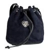Wildlederbeutel TA30210 Mit Metallherz, Marine