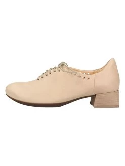 Think! Leder-Schnürschuhe In Beige