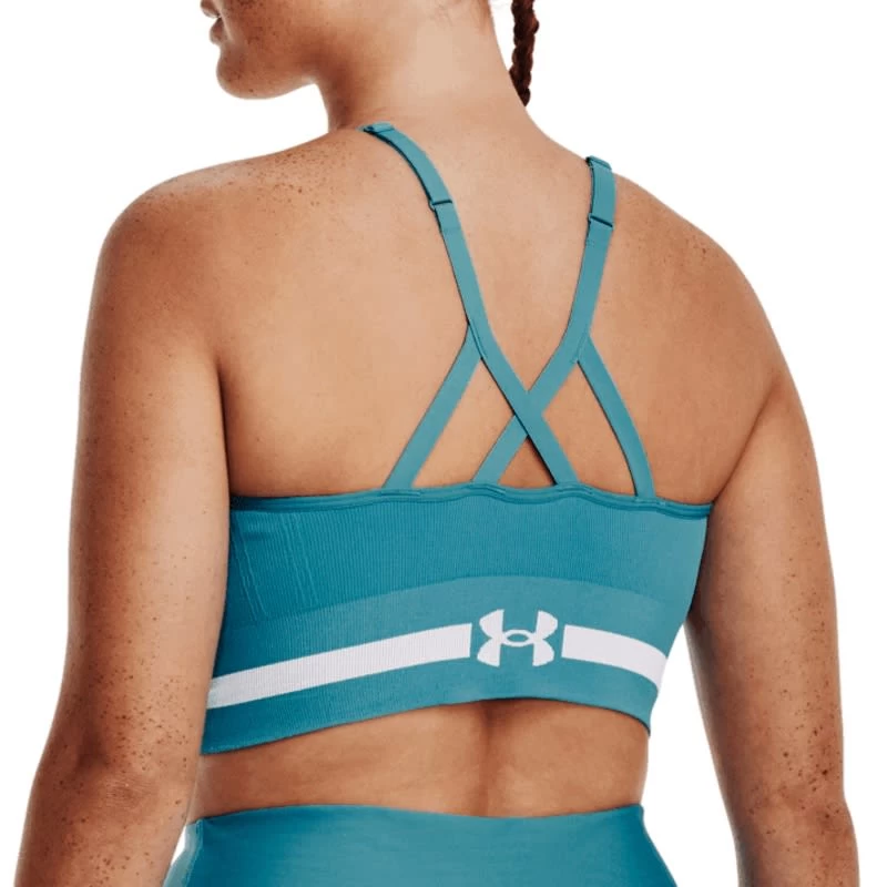 Under Armour Fitness Sportunterwäsche Seamless Longline Bra Women Turquoise 2 Under Armour Fitness Sportunterwäsche Seamless Longline Bra Women Turquoise – Bild 2