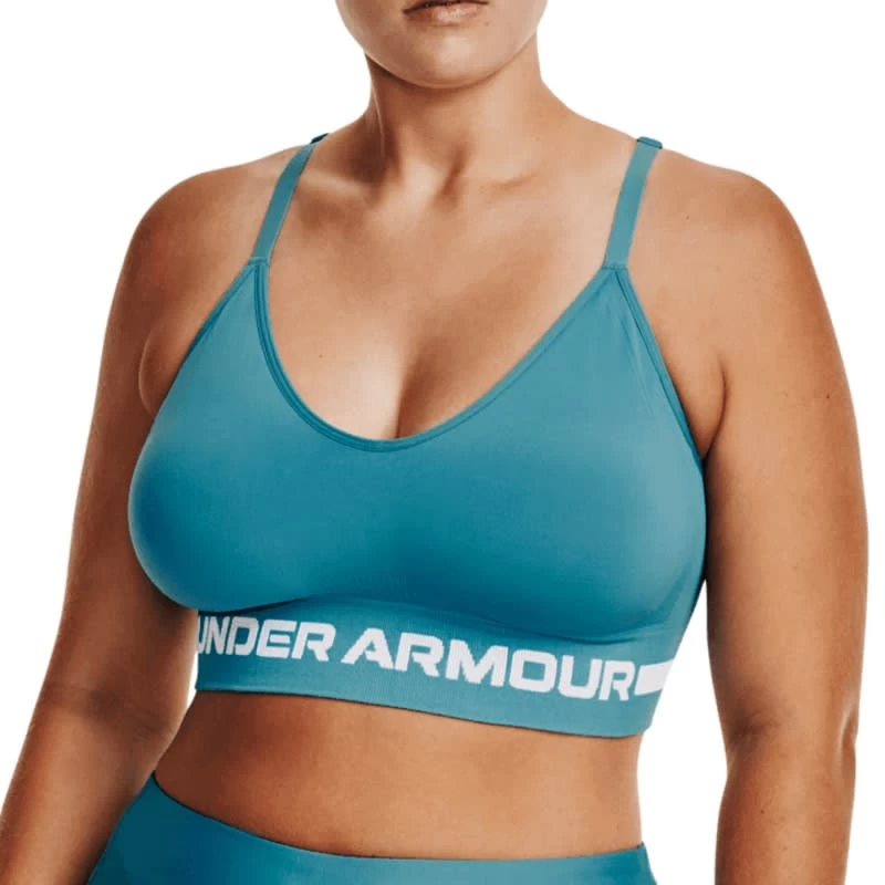 Under Armour Fitness Sportunterwäsche Seamless Longline Bra Women Turquoise 3 Under Armour Fitness Sportunterwäsche Seamless Longline Bra Women Turquoise – Bild 3