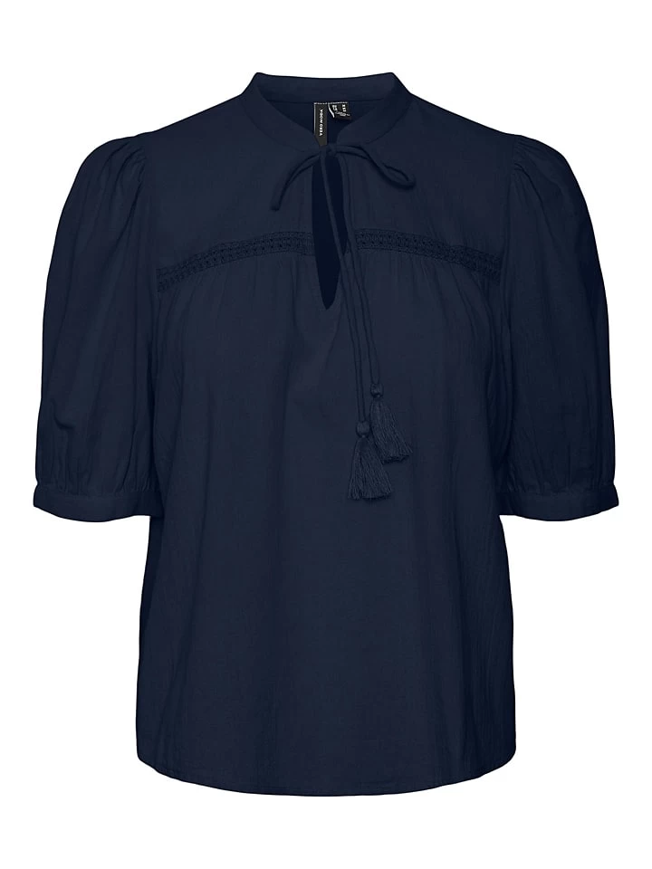 Vero Moda Bluse "Pretty" In Dunkelblau 5 Vero Moda Bluse "Pretty" In Dunkelblau – Bild 5