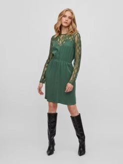 Vila Kleid "Suvita" In Grün -Damenmodegeschäft vila kleid suvita in grun 3