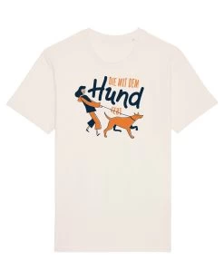 T-Shirt Die Mit Dem Hund Geht In Eierschale